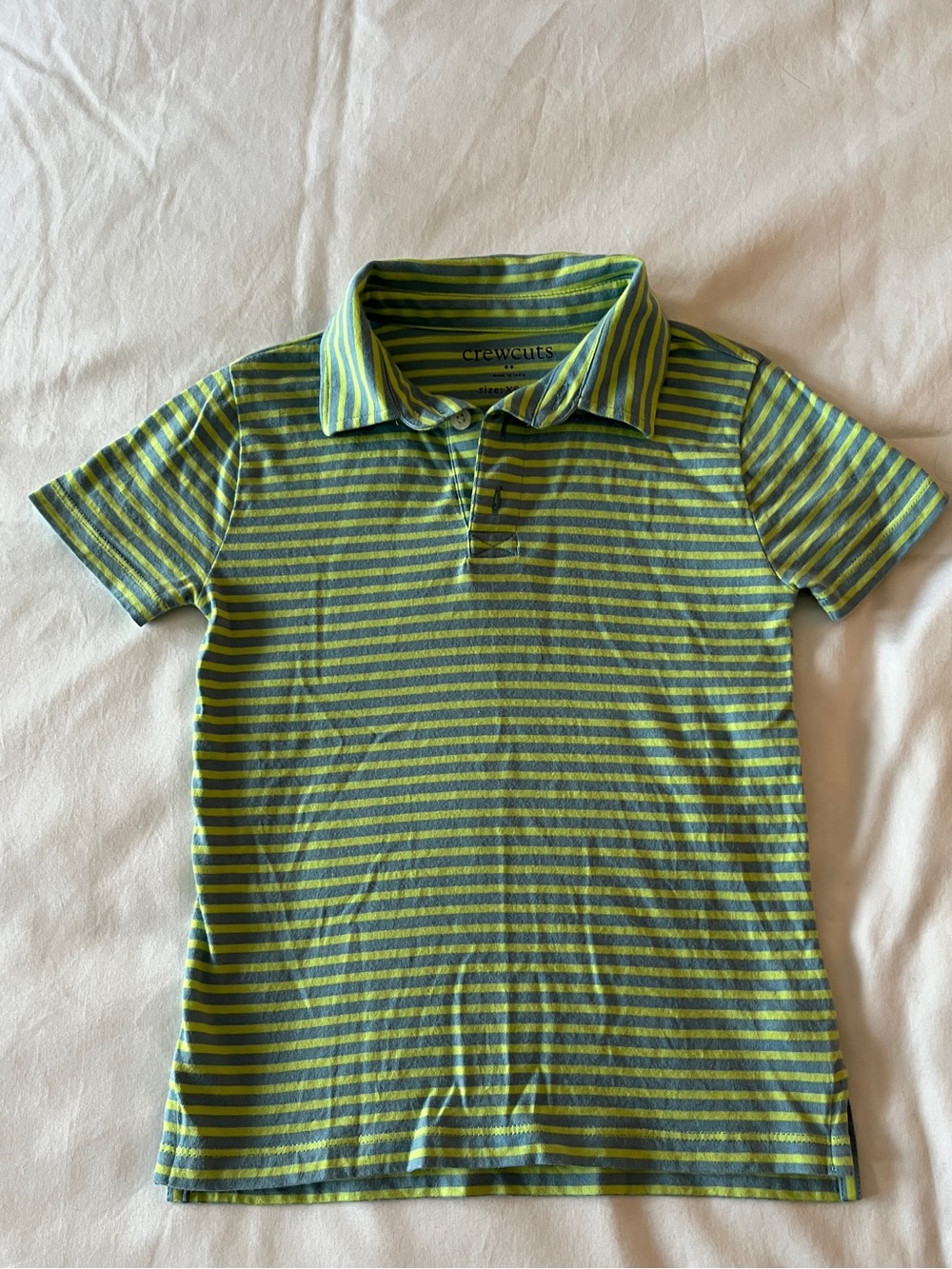 Crewcuts Green and Lime Striped Polo - Boys
